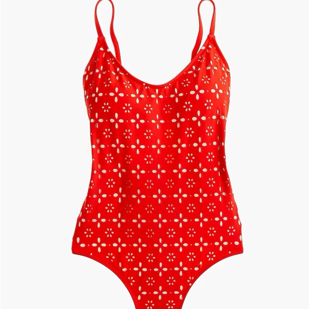 JCrew laser cut strappy One-Piece Swimsuit